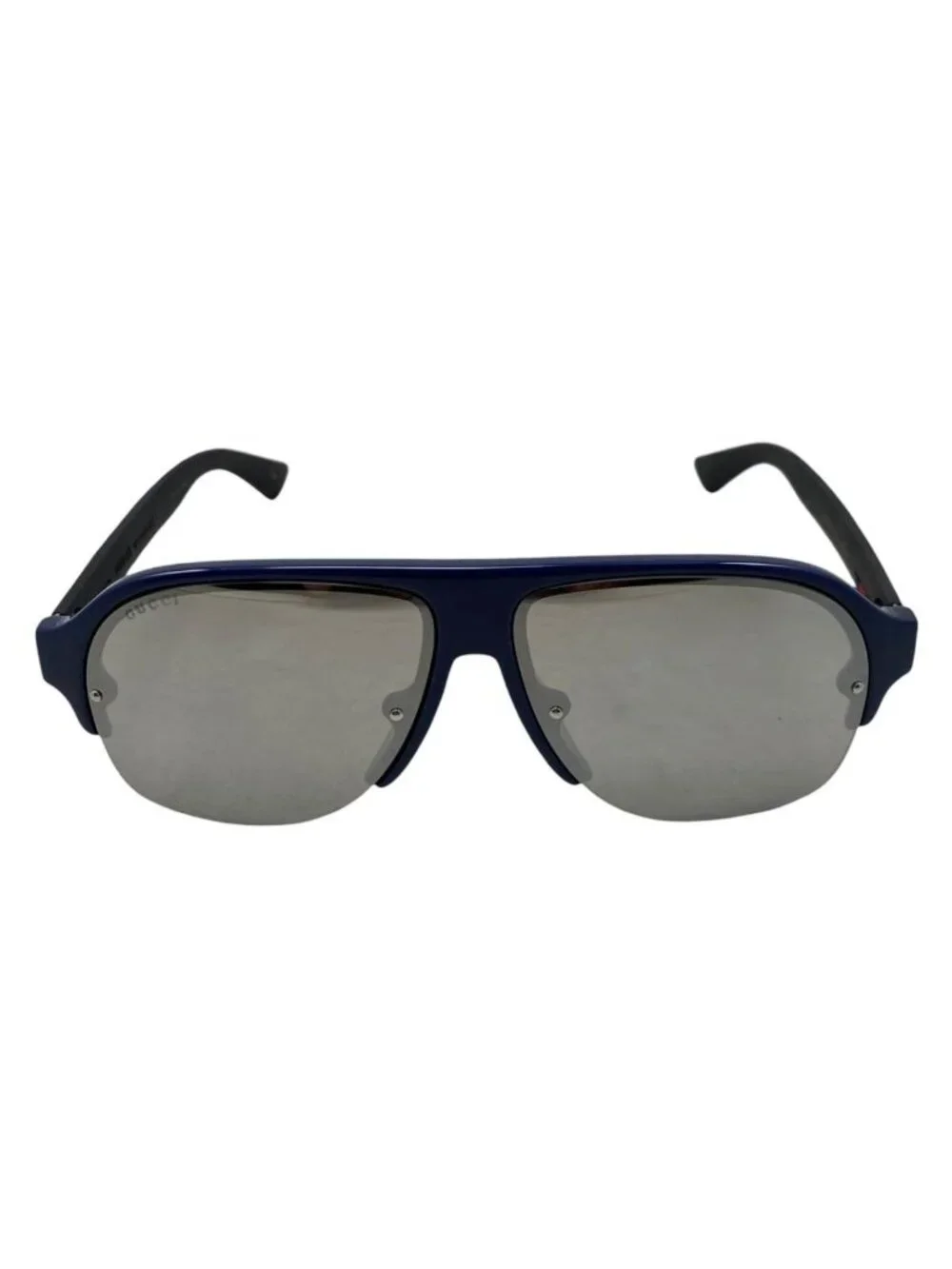 Gucci Sunglasses Asian Fit Logo Navy Blue Black Eyewear